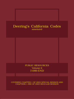 cover image of Deering's California Public Resources Code Annotated